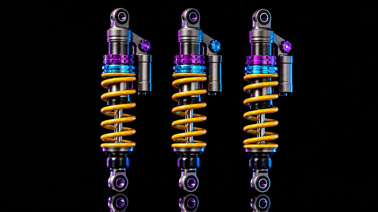 Performance shock absorbers with gold springs